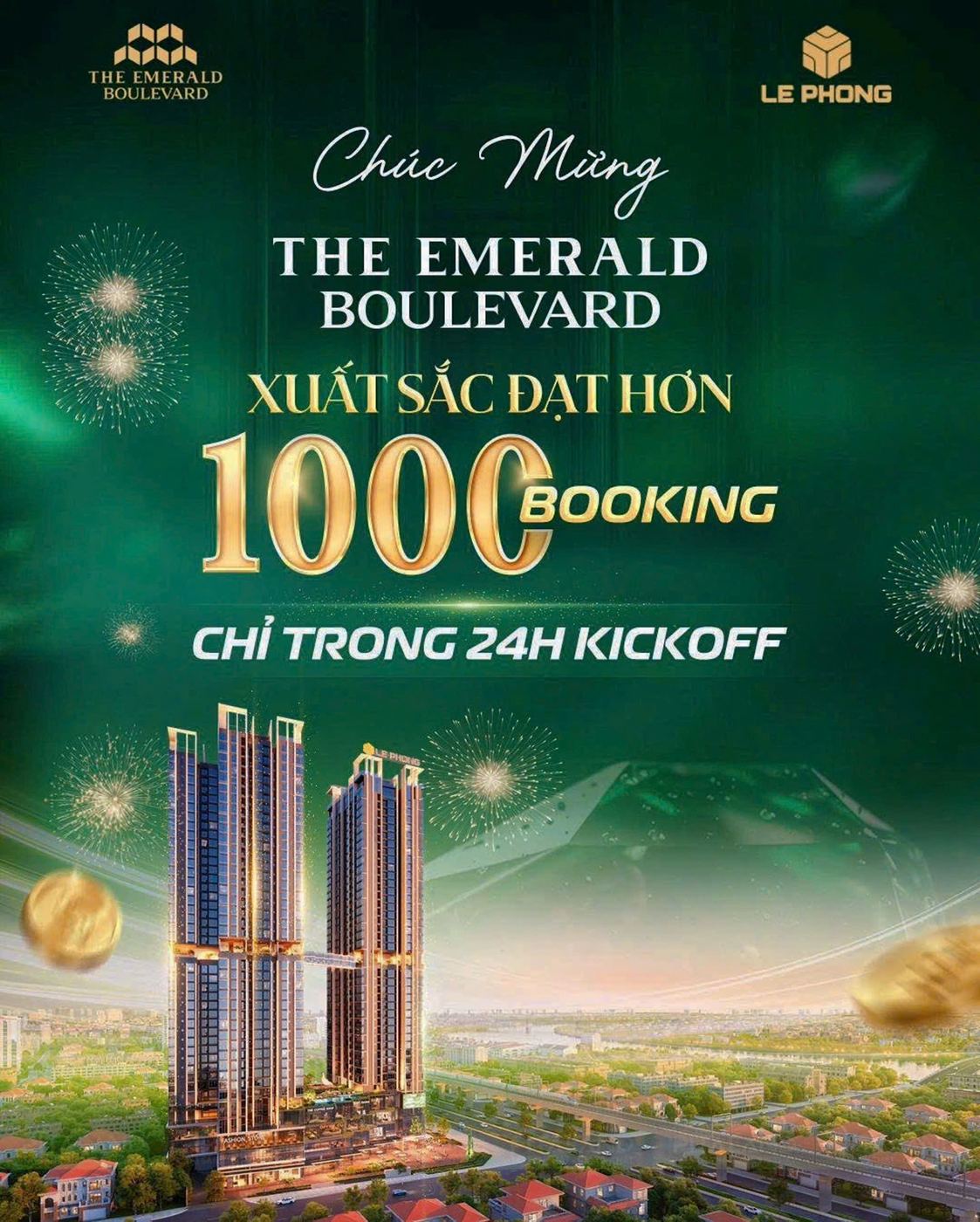 The Emerald Boulevard đạt hơn 1000 booking chỉ trong 24h Kick Off