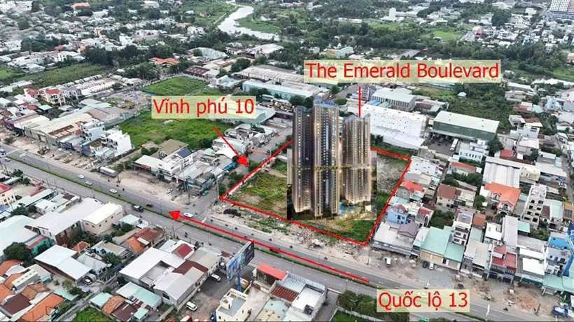 Vị trí thực tế dự án tại 68 Đại lộ Bình Dương - Quốc lộ 13