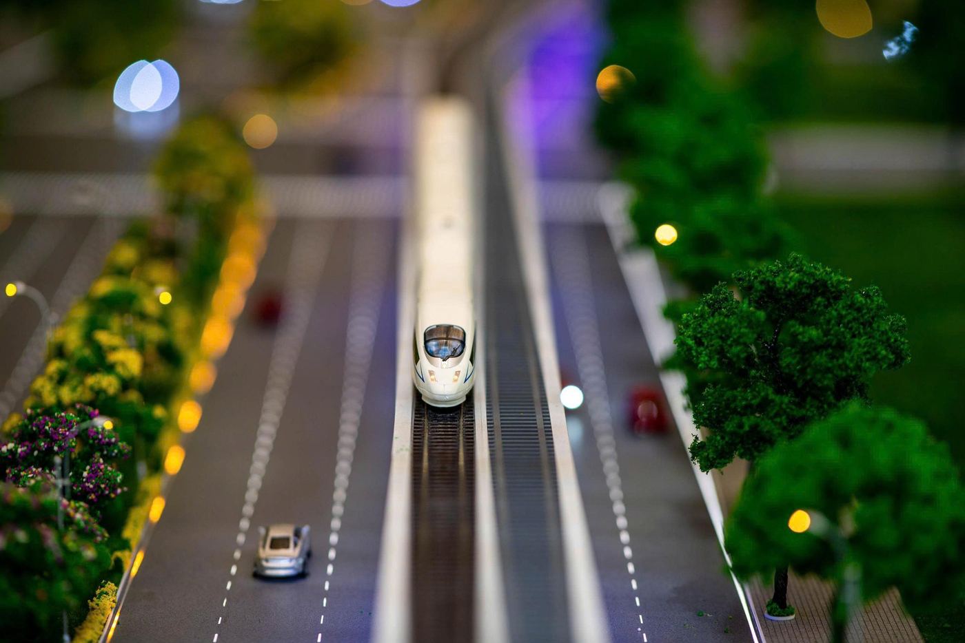 Mô hình sa bàn The Emerald Boulevard thể hiện tuyến kết nối giao thông và đại lộ