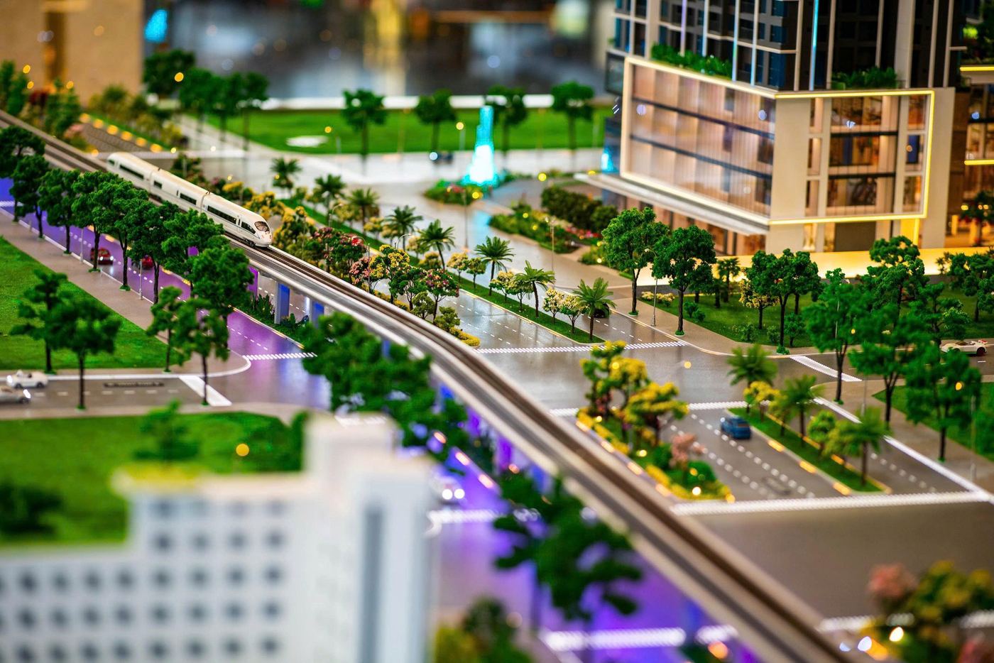 Chi tiết trục giao thông trên sa bàn The Emerald Boulevard