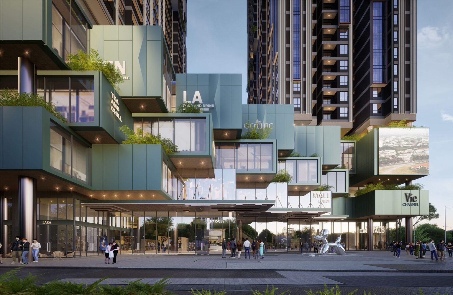 Shophouse khối đế hiện đại tại The Emerald Boulevard